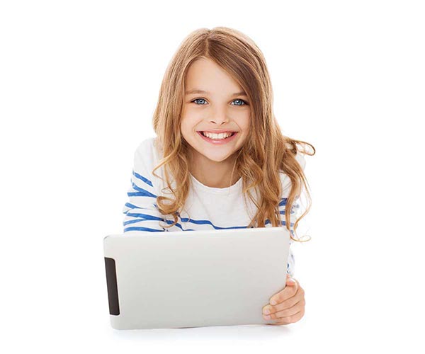 Meisje met tablet